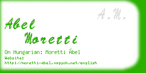 abel moretti business card